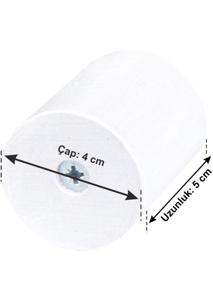 Masa Sandalye Mobilya Koltuk Ayak Yükseltici 6'lı Boy 5 cm Çap 4 cm