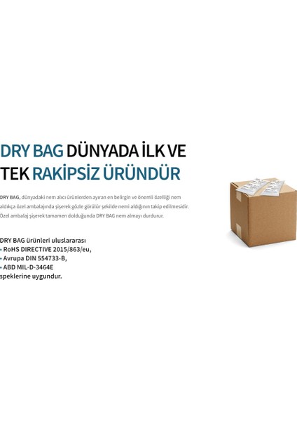 Drybag  Nem Alıcı Rutubet Giderici Silikajel 20 gr. (1 Paket 250 adet ürün içerir.)