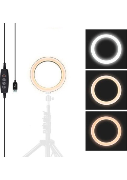 10'' Ring Light Makyaj Işığı + Işık Ayağı