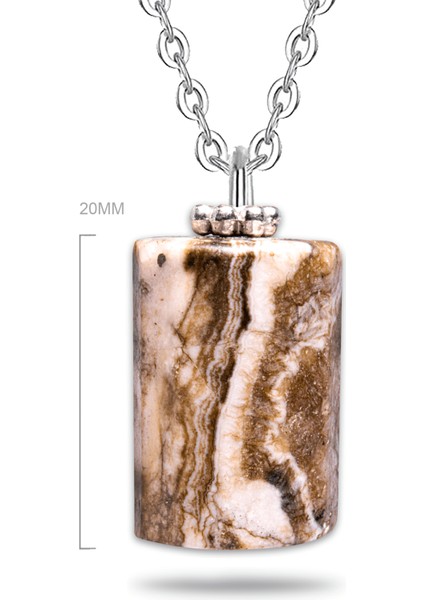 Doğal Rodonit Rhodonite Taşı Kolye