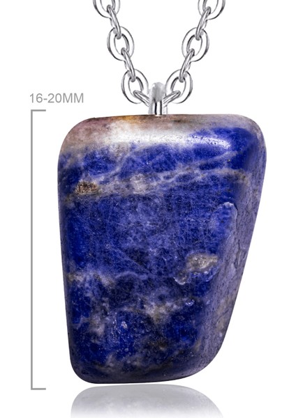 Ham Doğal Lapis Lazuli Taşı Kolye