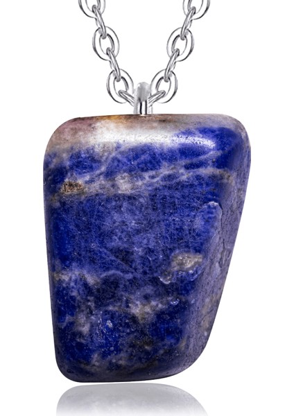Ham Doğal Lapis Lazuli Taşı Kolye