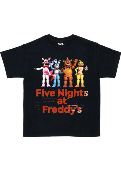 Five Nights At Freddys Çocuk Tişört Siyah Fnaf