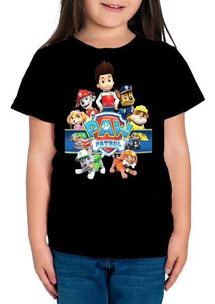 Paw Patrol Çocuk Tişört Siyah modelleri