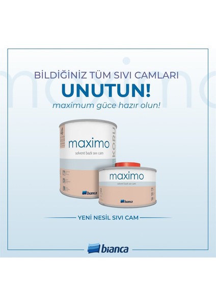 Maximo – Solvent Bazlı Sıvı Cam 0,50 kg Ipek Mat