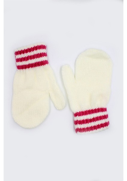 Krem Kışlık Kız Çocuk Bebe Eldiveni
