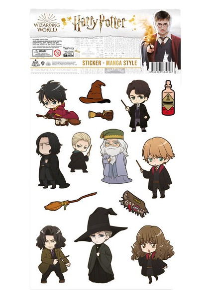 Harry Potter Karakterleri Manga Style Sticker Set