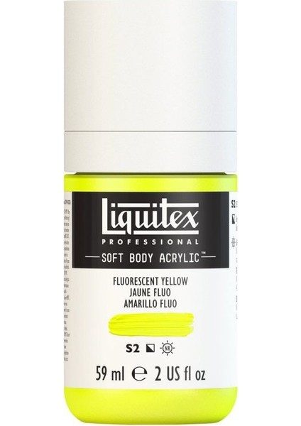 : Professional Soft Body : Akrilik Boya : 59 ml : Fluorescent Yellow 981 S2