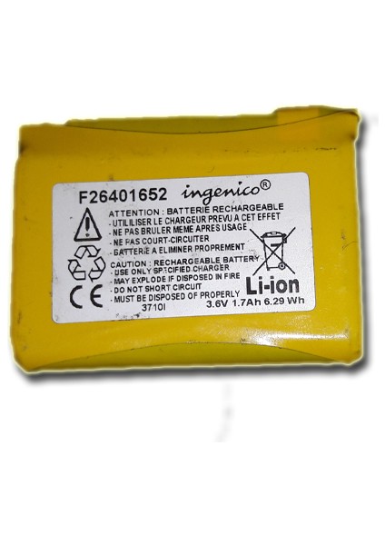 3.7V 1.7AH 6.29 Wh Batarya