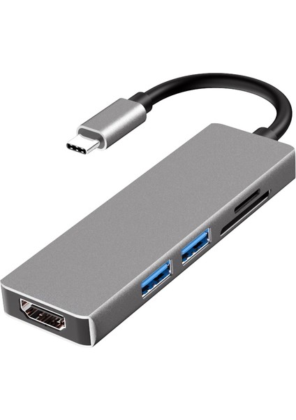 HUA3C YK0803X 5'i 1 Arada 2*usb 3.0+Hdmı+Tf+Sd Type-C Hub (Yurt Dışından)