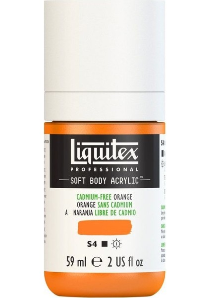 : Professional Soft Body : Akrilik Boya : 59 ml : Cadmium-Free Orange 892 S4