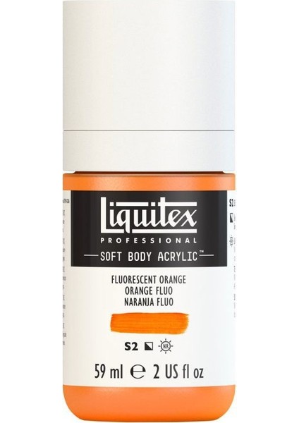: Professional Soft Body : Akrilik Boya : 59 ml : Fluorescent Orange 982 S2