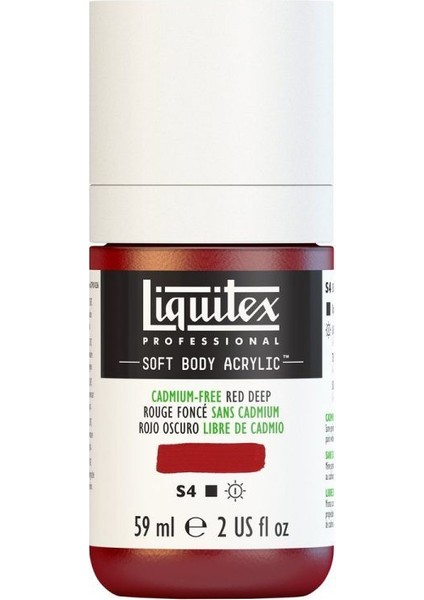 : Professional Soft Body : Akrilik Boya : 59 ml : Cadmium-Free Red Deep 895 S4