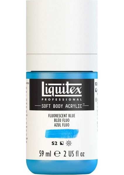 : Professional Soft Body : Akrilik Boya : 59 ml : Fluorescent Blue 984 S2