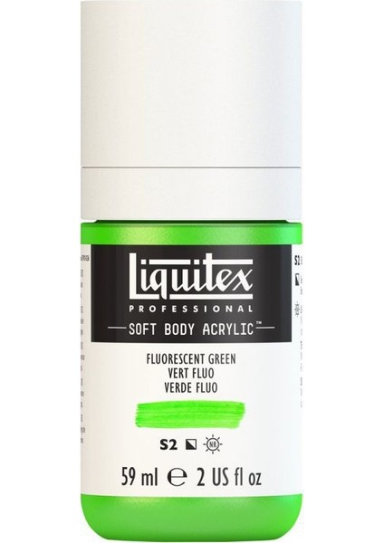 : Professional Soft Body : Akrilik Boya : 59 ml : Fluorescent Green 985 S2