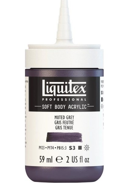 : Professional Soft Body : Akrilik Boya : 59 ml : Muted Grey 505 S3