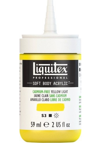 : Professional Soft Body : Akrilik Boya : 59 ml : Cadmium-Free Yellow Light 889 S3
