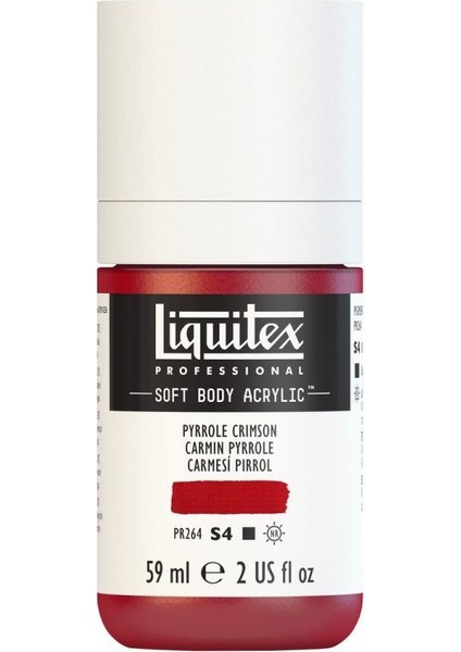 : Professional Soft Body : Akrilik Boya : 59 ml : Pyrrole Crimson 326 S4