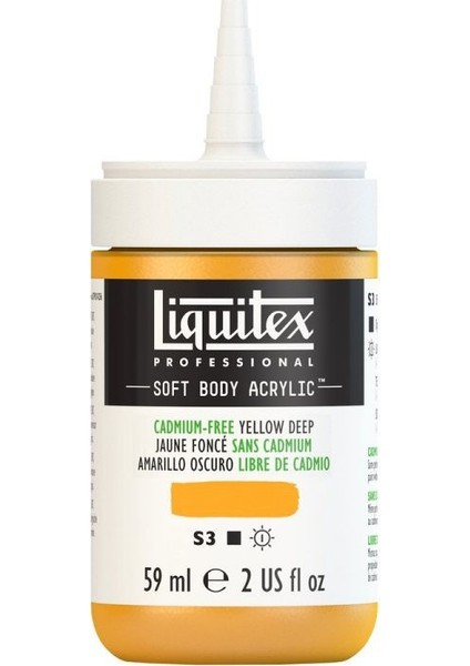 : Professional Soft Body : Akrilik Boya : 59 ml : Cadmium-Free Yellow Deep 891 S3