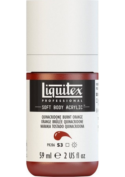 : Professional Soft Body : Akrilik Boya : 59 ml : Quinacridone Burnt Orange 108 S3