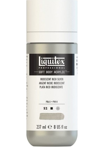 : Professional Soft Body : Akrilik Boya : 237 ml : Iridescent Rich Silver 239 S2