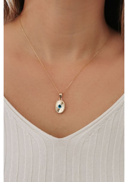 Minimal Oval Kalemli Göz Kolye fiyatları
