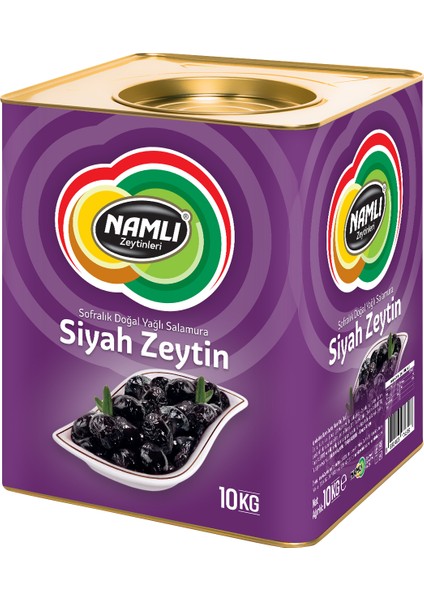 Gemlik Sofralık Orta Siyah Zeytin - 10 Kg