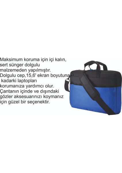 Notebook Çanta 15.6 Inç Premium Kalın Sünger Koruma Wbag 3143 Mavi fiyatları