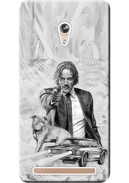 Asus Zenfone 6 Kılıf A601CG Baskılı Silikon Kapak John Wick STK:612