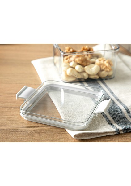 Colorato Plastik 2'li Erzak Kabı 450 ml Gri