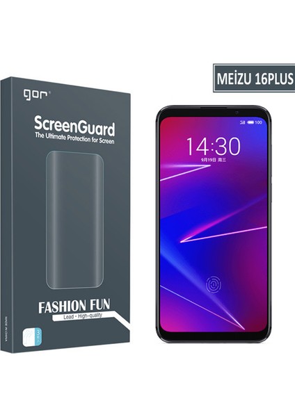 Gor Meizu 16TH Kavisli Full Darbe Emici Ekran Koruyucu 2 Adet Set