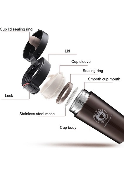 380 ML 304 Paslanmaz Çelik Sızdırmaz Termos Kupa - Siyah (Yurt Dışından) modelleri