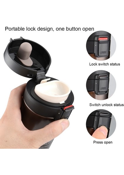 380 ML 304 Paslanmaz Çelik Sızdırmaz Termos Kupa - Kırmızı (Yurt Dışından) fiyatları