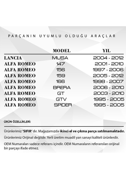 Fiat Doblo, Alfa Romeo 147, 166 Için Yağ Karter Tapası -Pullu- modelleri