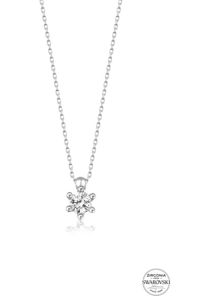 Union Swarovski Zirconia Kadın Minimal Tektaş Kolye