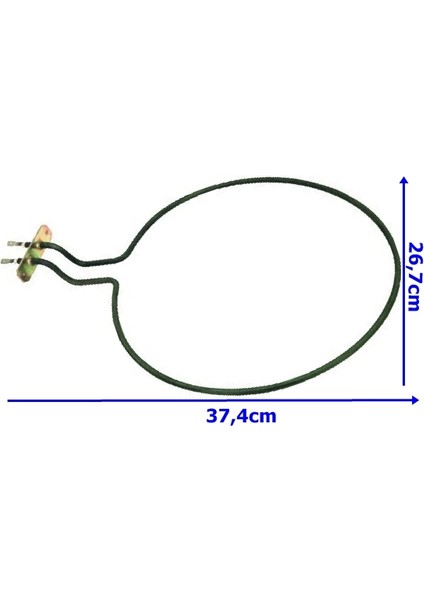 Ördek Kafa Kare Fırın Rezistansı Flanşlı 6.5 mm 220 Volt 750WATT