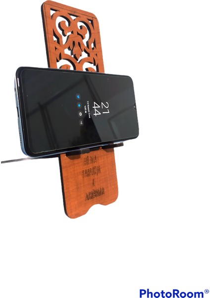 Portatif Telefon Tablet Tutucu Aparatı Sabitleyici Masa Üstü Desenli Ahşap Telefon Tutacağı modelleri