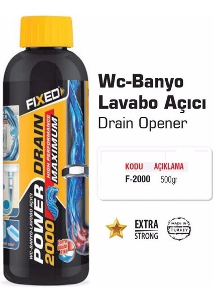 Fıxed Wc-Banyo-Lavabo Açıcı 2000 gr F-2002 fiyatları