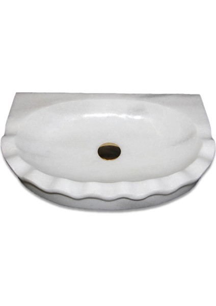 Kristal Beyaz Fırfırlı Lavabo