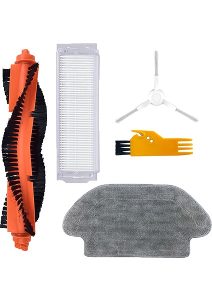 Xiaomi Mop Pro (STYTJ02YM) Uyumlu 4 Parça Yedek Beyaz Filtre Fırça Seti