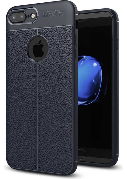 Apple iPhone 8 Plus Kılıf Deri Tarzı Niss Silikon Case Lacivert fiyatları