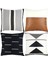 Dekoratif Yastık Kılıfları Sadece Kanepe, Kanepe Veya 4'lü Yatak Takımı 18X18 Inç Modern Tasarım Kısa Peluş Siyah Beyaz Geometrik Suni Deri Set (18 Inç x 18 Inç) (Yurt Dışından) 1