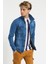Slim Fit Likralı Erkek Açık Mavi Kot Ceket 1