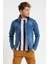 Slim Fit Likralı Erkek Açık Mavi Kot Ceket 3