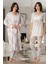 8044 Ekoseli Lohusa Pijama Sabahlık Takım 1