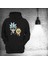 Rick And Morty Baskılı 3 Ipl. Şardonlu, Kalın (600 Gr.) Içi Polar Siyah Sweatshirt 1