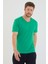 Yeşil Basic Erkek V Yaka Slim Fit Kısa Kollu T-Shirt 3