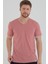 Gül Kurusu Basic Erkek V Yaka Slim Fit Kısa Kollu T-Shirt 1