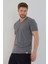 Antrasit Basic Erkek V Yaka Slim Fit Kısa Kollu T-Shirt 3