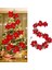 Noel 2 M Poinsettia Çiçek Garland LED Işık Çiçek Süs Çiçek Band 3